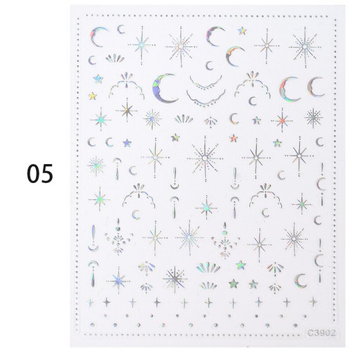 Deslizadores para arte en uñas 3D/5D pegatinas para uñas decoración calcomanías hágalo usted mismo manicura oro plata - Imagen 29 de 75