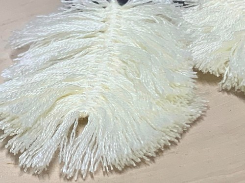 Paparazzi White Thread Fringe Statement Earrings NWT Chic Stylish leaf Boho core - Picture 3 of 7