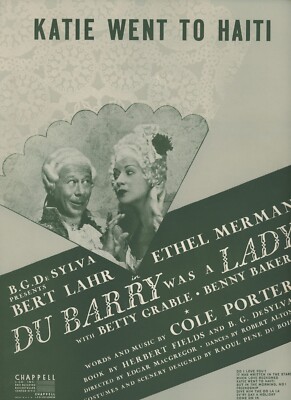 Du Barry Was A Laddy Katie Went to Haiti Sheet Music