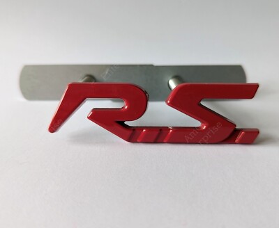 RS Gloss Red Front Grille Badge Emblem for Renault Renaultsport Clio Megane R