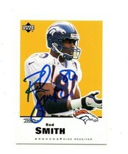 Rod Smith signed autograph 1999 Upper Deck Retro football card Denver Broncos