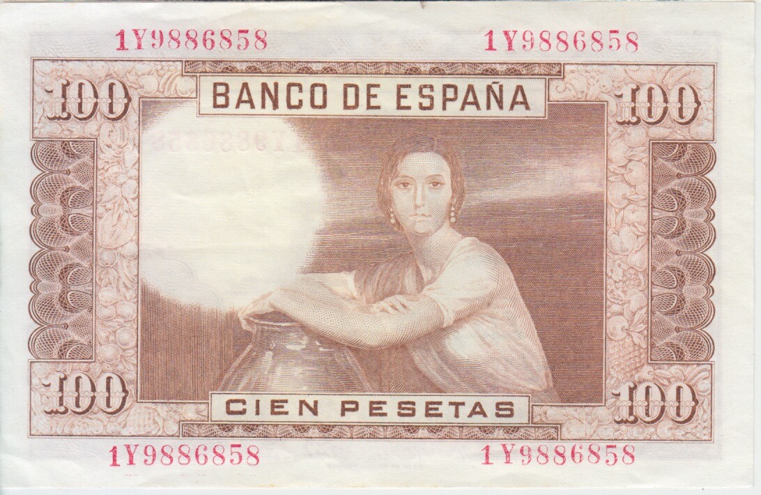 Spain banknote P.145 100 Pesetas 7.4.1953 pfx 1Y, VF We Combine | eBay