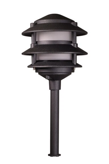 6 3W LED Pagoda Light in Black with 150W Low Voltage Transformer - Image 2 of 4