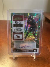 2023 Panini Contenders Starling Thomas V Green Laser Rookie Ticket Auto