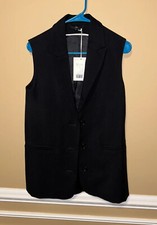 Cos Black Blazer Size 4 Nwt