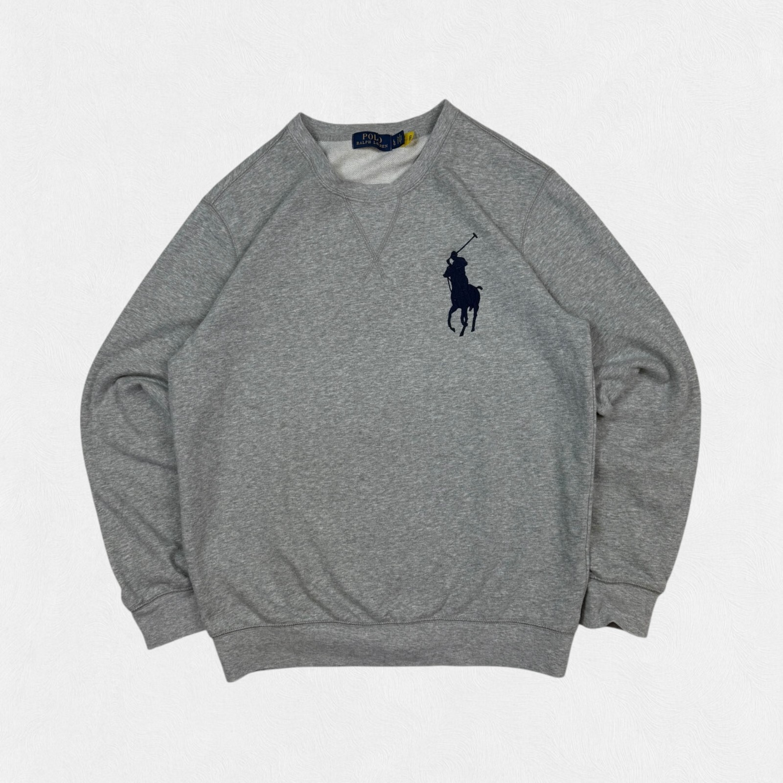 Polo Ralph Lauren grande pony logo felpa grigio grande