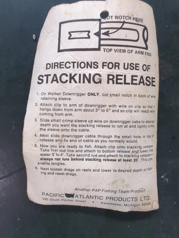  Walker stacking downrigger release - Image 2 of 2