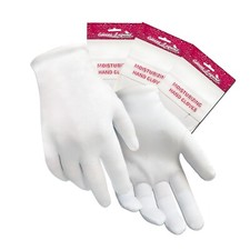 Small - 3 Pairs - White Cotton Women Moisturizing Eczema Dry Hand Gloves