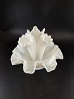 Vintage 1950's Fenton 7" Tall 3 Horn Milk Glass Hobnail Epergne Vase Set *READ