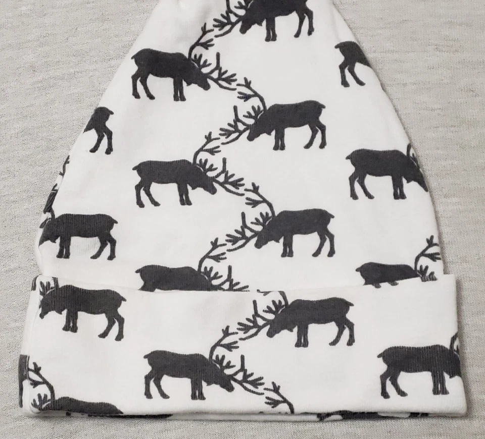 Зимняя вязаная шапка-бини Kate Quinn Moose Elk узел для младенцев 3-6 месяцев - Изображение 3 из 4