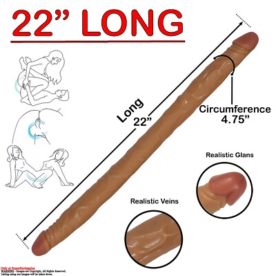 22" Realistic Extra Long Thick Double Ended Dildo Anal Sex Toy for Women |  eBay