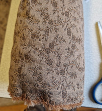 0,5 Meter Brokat Stoff Edel Braun 50cm STF-46