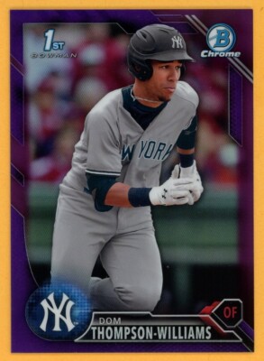 DOM THOMPSON-WILLIAMS 2016 Bowman Chrome Purple Refractor Rookie SER #d /250