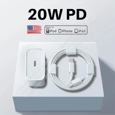2023 20W USB-C Fast Charger PD Adapter Cable For iPhone 14/13/12/11 XR Pro iPad
