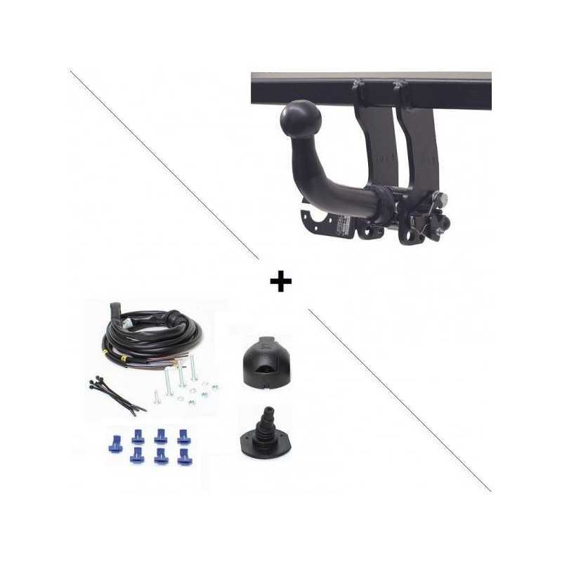 Attelage de remorquage Jeep Wrangler JK avec prise 7 broches solide ATLJK04