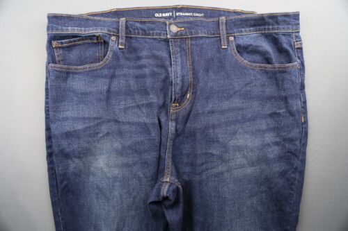 Men's 2017 Old Navy Flex Straight Jeans Stretch Dark Wash Size 40x32 (Msr 42x32) - Picture 2 of 7
