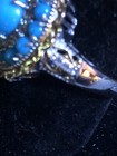 Natural Arizona Sleeping Beauty Turquoise Ring, Vermeil YG & Platinum, SS — photo 4
