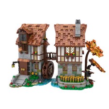 1235Pcs Medieval Watermill Modular Building Model for CollectionMOC Building