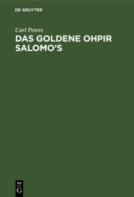 Das Goldene Ohpir Salomo's