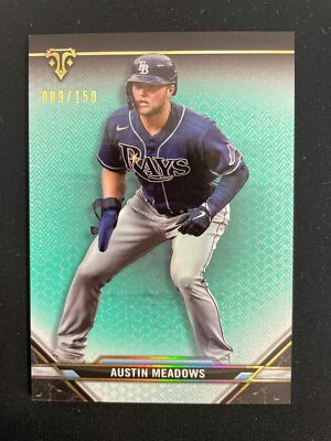 AUSTIN MEADOWS 2021 TOPPS TRIPLE THREADS #29 AQUA MARINE PARALLEL /150 *6803