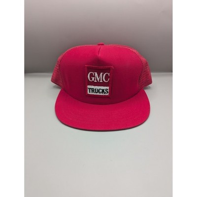 GMC Trucks Trucker Hat Mens OSFA Red Excellent 90s Promo Mesh Snapback USA Made