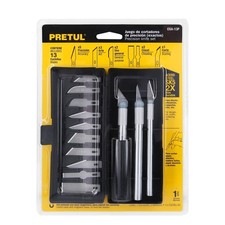 Stainless Steel Woodworking Carving Knife Utility Knife Tool 1 Set, 13 BLADES