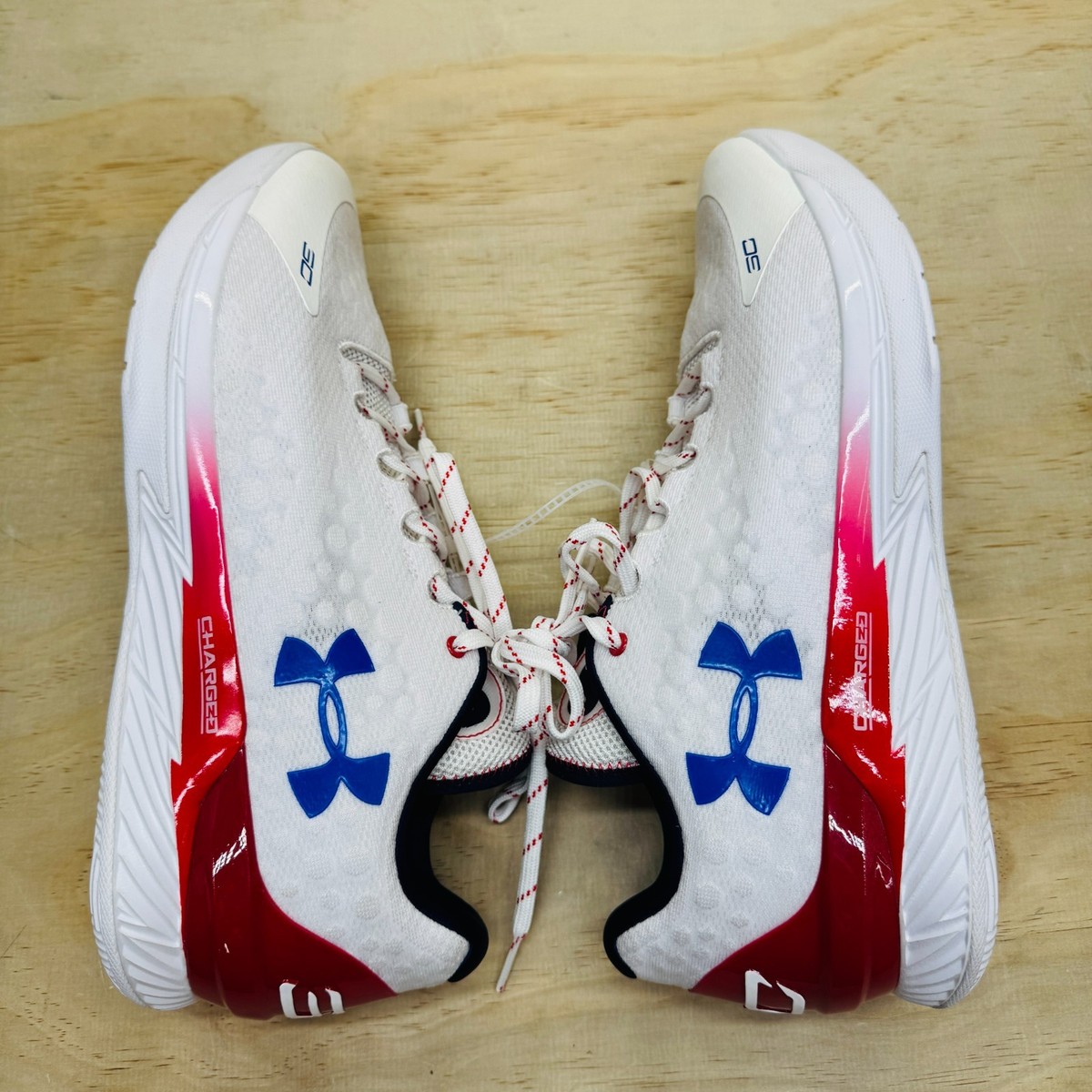NEW Under Armour Stephen Curry 1 Low Basketball Red White Sz 