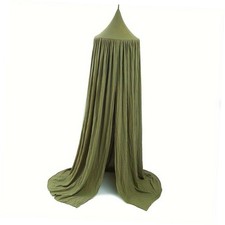 Cotton Kids Bed Canopy, Nursery Room Baby Crib Hanging Curtain Mosquito Green