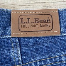 Vintage L.L. Bean USA Made Mom Jeans Womens 16 High Rise Pleated Denim