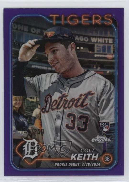 2024 Topps Chrome Update Debut Purple Refractor /250 Colt Keith Rookie RC