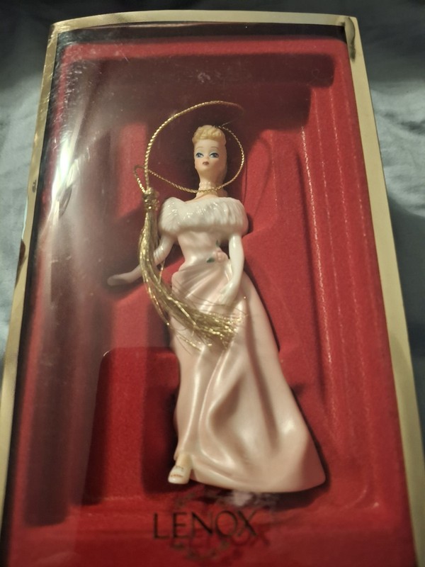 Lenox Christmas Ornament Barbie in Pink Evening Gown 2003 with Original Box LN