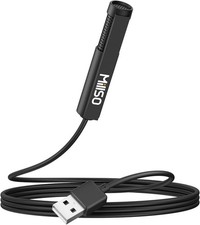 USB PC Microphone Plug Play Omnidirectional External Lavalier Mini USB Micr...