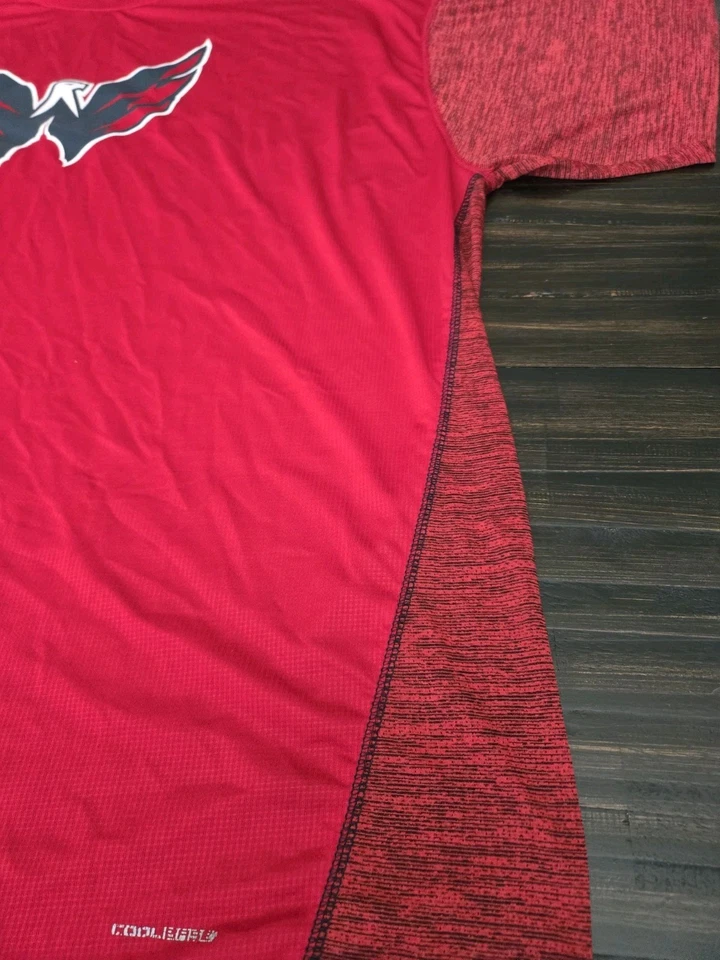 Washington Capitals Majestic CoolBase Heathered Red Mens 4XL T-Shirt NHL EUC - Image 3 of 4