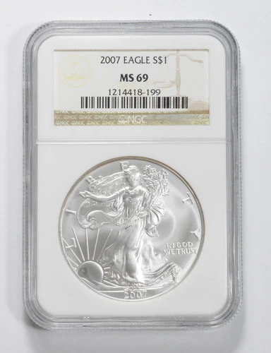 MS69 2007 American Silver Eagle NGC Brown Label *8760