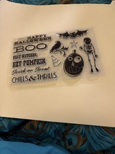 Unbranded 12 pc Clear Halloween stamps