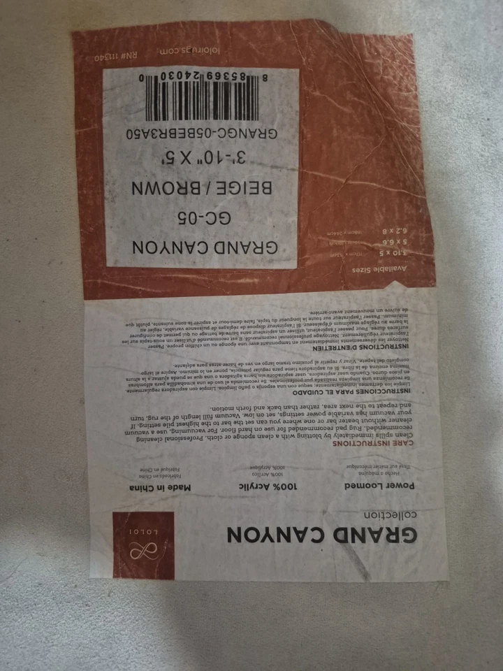 Alfombra Loloi II Grand Canyon GC-05 imitación cuero de vaca 4x5 (3'10" x 5') beige marrón... Foto 3 de 3