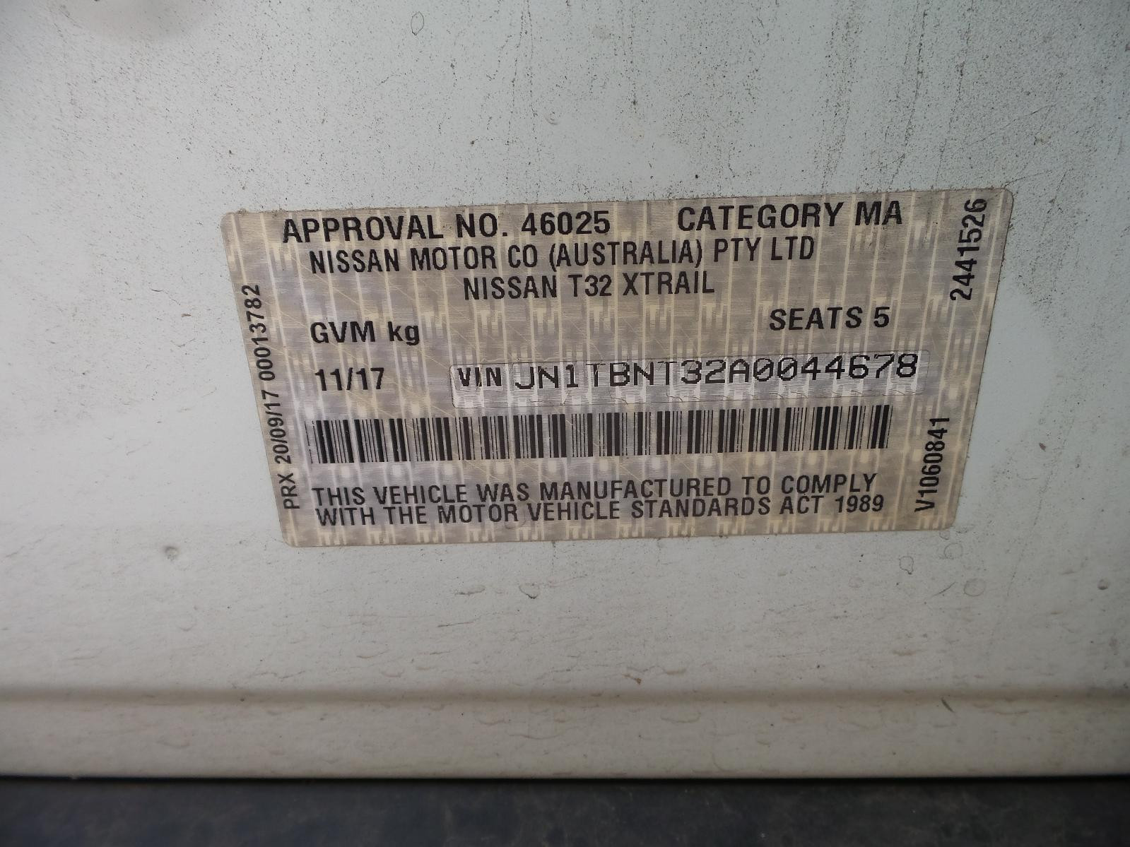 2017 Nissan Xtrail RIGHT RH RHS REAR LOWER CONTROL ARM T32 02/14-07/22 image 7