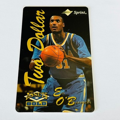 1995 Classic Assets Gold $2 Sprint Phone Card Ed O'Bannon