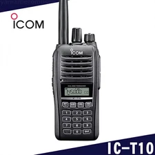 ICOM IC-T10144/430MHz Dual Band 5W FM Transceiver Book with Rechargeable Battery