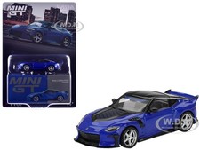 NISSAN Z VEILSIDE FFZ400 SEIRAN BLUE 1/64 DIECAST MODEL CAR BY MINI GT MGT01167