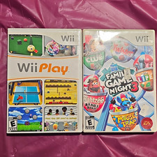Wii Play & Hasbro Family Game Night 3 (Nintendo Wii) 2-Game Lot Bundle - TESTED