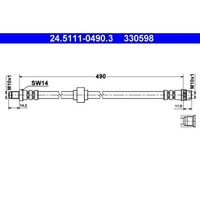 1X Bremsschlauch ATE 24.5111-0490.3 Passend FüR Renault