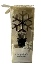 Snowflake Wine Bottle Stopper Winter Bar Tool New In Box