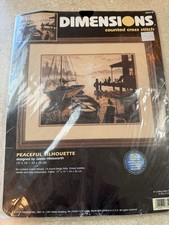 Vtg Dimensions Counted Cross Stitch Kit 35018 Peaceful Silhouette