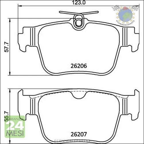 Kit Pastiglie freno Ant+Post Brembo per AUDI A3 CUPRA FORMENTOR TERRAMAR  d4u - Immagine 3 di 4