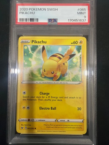 Pikachu graded PSA 9 for sale on eBay