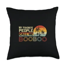 My Favorite People Me BooBoo Funny Decorative Throw Pillow for Home