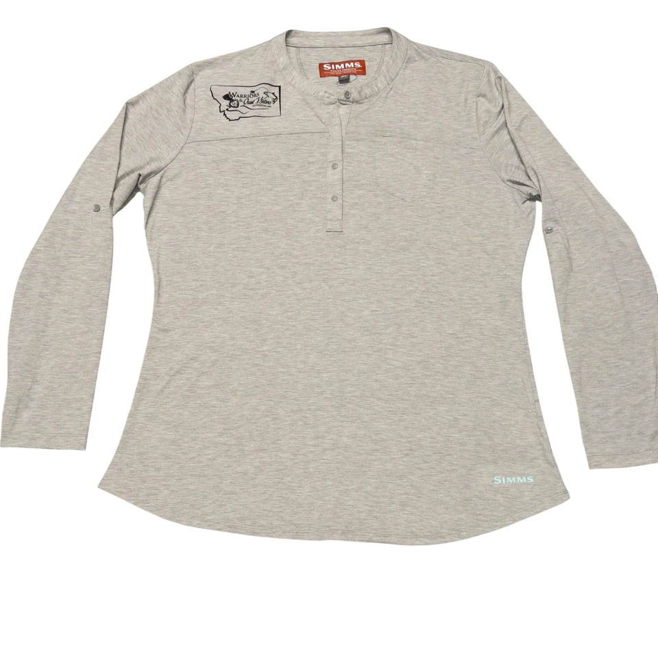 Camisa Henley Simms Botón Pesca Mujer XL Guerreros Aguas Tranquilas Exterior Foto 4 de 4