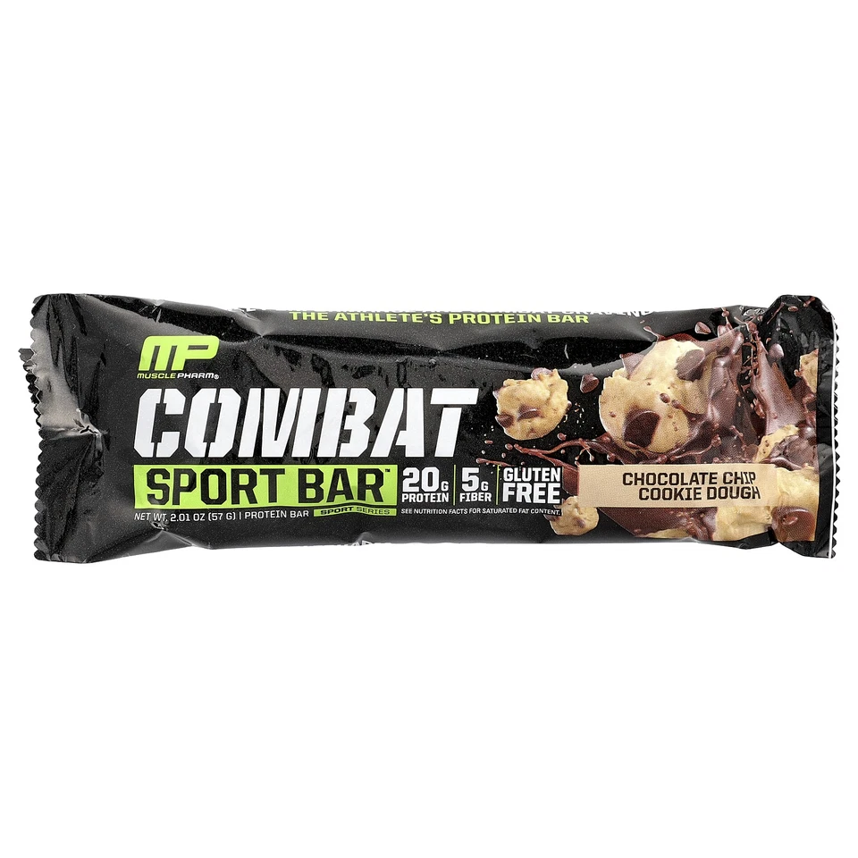 Barra de proteína Combat Ready™, masa para galletas con chispas de chocolate, 4 barras, 2,01 oz (57 g) Foto 3 de 3