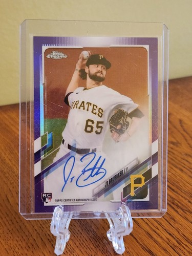 2021 Topps Chrome Rookie Autographs Purple Refractors #RA-JTB JT Brubaker S#/250